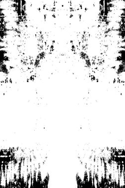 Grunge dokusu çatlaklar, cipsler, lekeler. Siyah ve beyaz yazdırılmış ögelerin soyut deseni