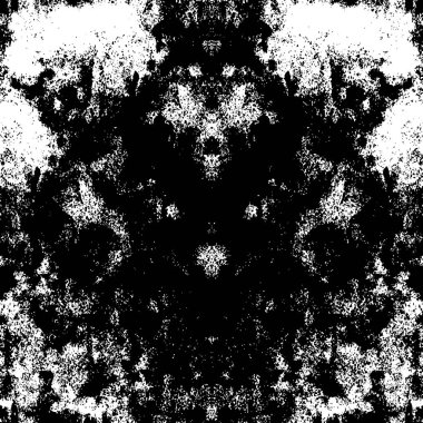 Grunge dokusu çatlaklar, cipsler, lekeler. Siyah ve beyaz yazdırılmış ögelerin soyut deseni