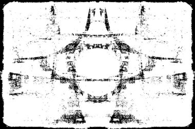 antika elementlerle siyah ve beyaz monokrom dokusu ve retro desenli soyut antika dokusuyla