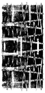 antika elementlerle siyah ve beyaz monokrom dokusu ve retro desenli soyut antika dokusuyla