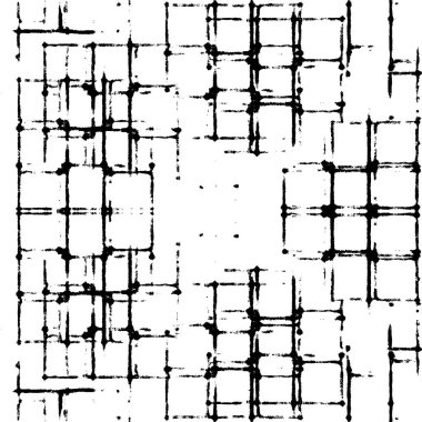 antika elementlerle siyah ve beyaz monokrom dokusu ve retro desenli soyut antika dokusuyla