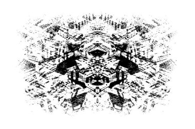  Çizik ve çizgilerle siyah beyaz dokuda soyut vektör arkaplanı