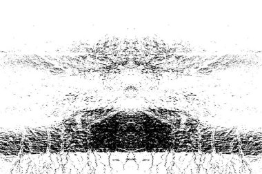  Çizik ve çizgilerle siyah beyaz dokuda soyut vektör arkaplanı