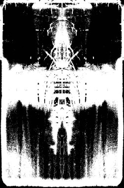  Çizik ve çizgilerle siyah beyaz dokuda soyut vektör arkaplanı