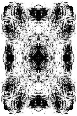  Çizik ve çizgilerle siyah beyaz dokuda soyut vektör arkaplanı