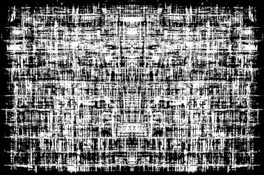  Çizik ve çizgilerle siyah beyaz dokuda soyut vektör arkaplanı