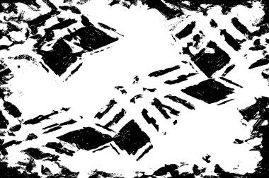 Çizik ve çizgilerle siyah beyaz dokuda sıkıntılı bir arkaplan