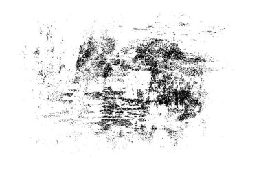 Grunge üst üste biniyor. Soyut siyah-beyaz vektör arkaplanı. Çatlak, leke ve noktalarda kirli desenli tek renkli klasik yüzey. Karanlık korku tarzında eski bir duvar.