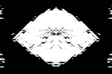 Grunge üst üste biniyor. Soyut siyah-beyaz vektör arkaplanı. Çatlak, leke ve noktalarda kirli desenli tek renkli klasik yüzey. Karanlık korku tarzında eski bir duvar.