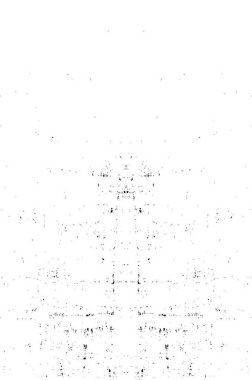 Grunge üst üste biniyor. Soyut siyah-beyaz vektör arkaplanı. Çatlak, leke ve noktalarda kirli desenli tek renkli klasik yüzey. Karanlık korku tarzında eski bir duvar.