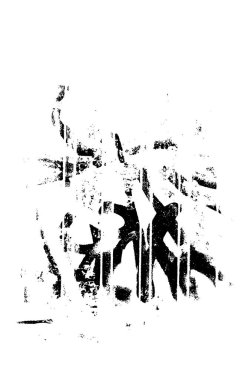 Grunge üst üste biniyor. Soyut siyah-beyaz vektör arkaplanı. Çatlak, leke ve noktalarda kirli desenli tek renkli klasik yüzey. Karanlık korku tarzında eski bir duvar.