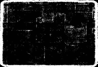 Grunge üst üste biniyor. Soyut siyah-beyaz vektör arkaplanı. Çatlak, leke ve noktalarda kirli desenli tek renkli klasik yüzey. Karanlık korku tarzında eski bir duvar.