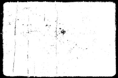 Grunge üst üste biniyor. Soyut siyah-beyaz vektör arkaplanı. Çatlak, leke ve noktalarda kirli desenli tek renkli klasik yüzey. Karanlık korku tarzında eski bir duvar.