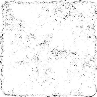Grunge üst üste biniyor. Soyut siyah-beyaz vektör arkaplanı. Çatlak, leke ve noktalarda kirli desenli tek renkli klasik yüzey. Karanlık korku tarzında eski bir duvar.