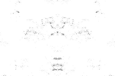 Grunge üst üste biniyor. Soyut siyah-beyaz vektör arkaplanı. Çatlak, leke ve noktalarda kirli desenli tek renkli klasik yüzey. Karanlık korku tarzında eski bir duvar.