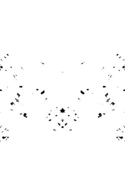 Grunge üst üste biniyor. Soyut siyah-beyaz vektör arkaplanı. Çatlak, leke ve noktalarda kirli desenli tek renkli klasik yüzey. Karanlık korku tarzında eski bir duvar.