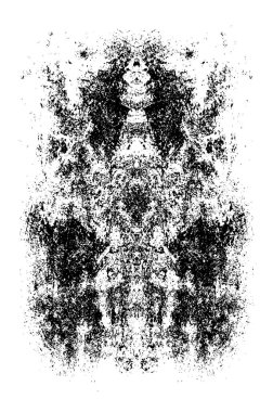 Grunge üst üste biniyor. Soyut siyah-beyaz vektör arkaplanı. Çatlak, leke ve noktalarda kirli desenli tek renkli klasik yüzey. Karanlık korku tarzında eski bir duvar.