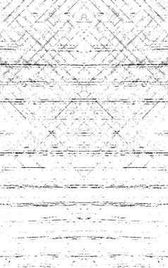 Grunge üst üste biniyor. Soyut siyah-beyaz vektör arkaplanı. Çatlak, leke ve noktalarda kirli desenli tek renkli klasik yüzey. Karanlık korku tarzında eski bir duvar.