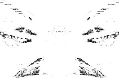 Soyut grunge desenli siyah beyaz arka plan. Tek renkli simetrik tasarım.