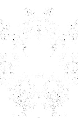 Soyut grunge desenli siyah beyaz arka plan. Tek renkli simetrik tasarım.