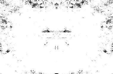 Soyut grunge desenli siyah beyaz arka plan. Tek renkli simetrik tasarım.