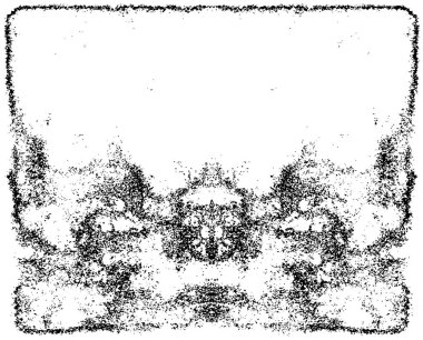 Soyut grunge desenli siyah beyaz arka plan. Tek renkli simetrik tasarım.