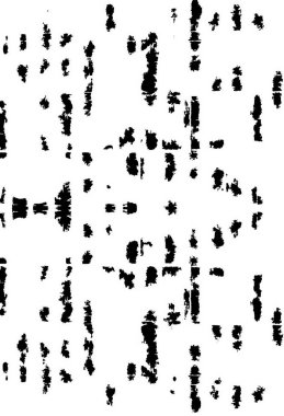 Grunge üst üste biniyor. Soyut siyah-beyaz vektör arkaplanı. Çatlak, leke ve noktalarda kirli desenli tek renkli klasik yüzey. Karanlık korku tarzında eski bir duvar.