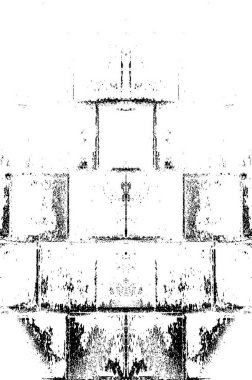 Sert siyah-beyaz dokular. Grunge 'un geçmişi. Soyut doku etkisi. Vektör İllüstrasyonu