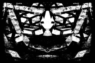 Siyah ve Beyaz Sorunlu Grunge Vektör Kaplama Şablonu. Koyu renkli eskimiş doku. Kirli Yaratıcı Tasarım Arkaplan Elementi