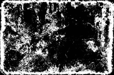 Siyah ve Beyaz Sorunlu Grunge Vektör Kaplama Şablonu. Koyu renkli eskimiş doku. Kirli Yaratıcı Tasarım Arkaplan Elementi