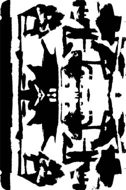 Siyah ve Beyaz Sorunlu Grunge Vektör Kaplama Şablonu. Koyu renkli eskimiş doku. Kirli Yaratıcı Tasarım Arkaplan Elementi