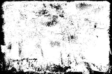 Siyah ve Beyaz Sorunlu Grunge Vektör Kaplama Şablonu. Koyu renkli eskimiş doku. Kirli Yaratıcı Tasarım Arkaplan Elementi