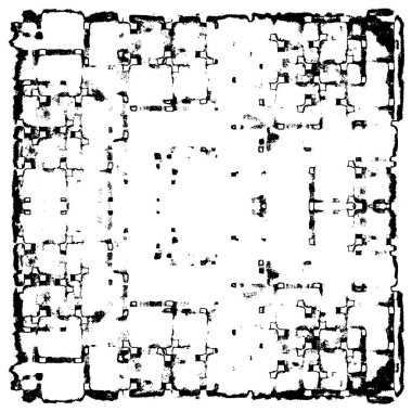 Siyah ve Beyaz Sorunlu Grunge Vektör Kaplama Şablonu. Koyu renkli eskimiş doku. Kirli Yaratıcı Tasarım Arkaplan Elementi