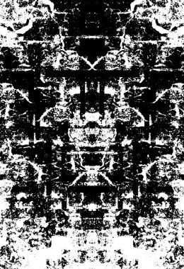 Siyah ve Beyaz Sorunlu Grunge Vektör Kaplama Şablonu. Koyu renkli eskimiş doku. Kirli Yaratıcı Tasarım Arkaplan Elementi