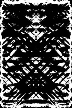 Siyah ve Beyaz Sorunlu Grunge Vektör Kaplama Şablonu. Koyu renkli eskimiş doku. Kirli Yaratıcı Tasarım Arkaplan Elementi