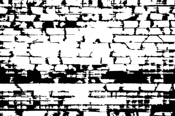 Pęknięcia Wióry Plamy Grunge Abstrakcyjny Wzór Czarno Białych Drukowanych Elementów — Wektor stockowy