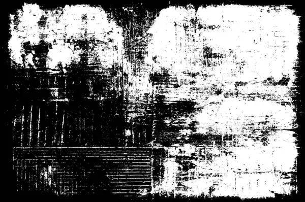 抽象的な黒と白のグラウンジの背景亀裂 — ストックベクタ