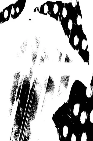 Grunge Textuur Scheuren Chips Vlekken Abstracte Patroon Van Zwart Wit — Stockvector