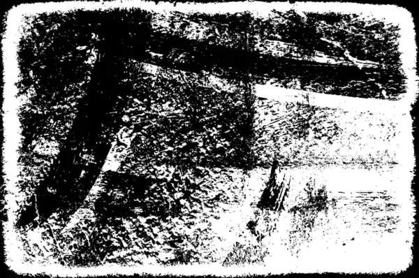 Абстрактний Чорно Білий Гранжевий Фон Тріщинами — стоковий вектор