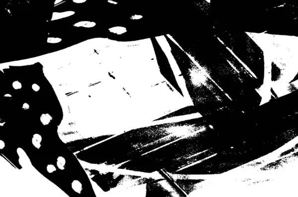 Grunge Textury Trhliny Lupínky Skvrny Abstraktní Vzor Černobíle Tištěných Položek — Stockový vektor