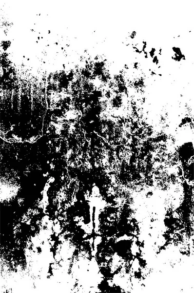 Grunge Dokusu Çatlaklar Cipsler Lekeler Siyah Beyaz Yazdırılmış Ögelerin Soyut — Stok Vektör