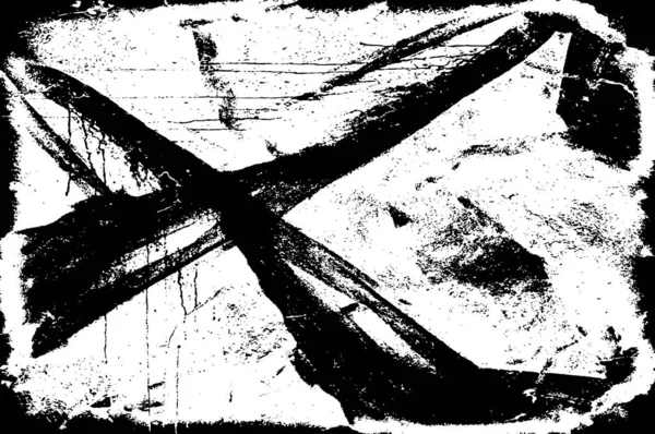 Накладываемая Текстура Треснувшего Бетона Камня Полутоновая Абстрактная Векторная Иллюстрация — стоковый вектор