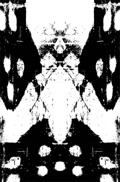 Fondo Blanco Negro Con Patrón Grunge Abstracto Diseño Simétrico Monocromático — Archivo Imágenes Vectoriales