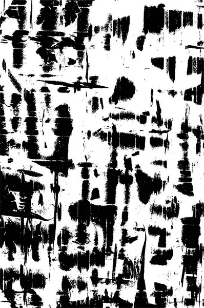Czarno Biały Szablon Nakładek Grunge Vector Dark Paint Weathered Tekstury — Wektor stockowy