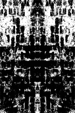 Siyah ve Beyaz Sorunlu Grunge Vektör Kaplama Şablonu. Koyu renkli eskimiş doku. Kirli Yaratıcı Tasarım Arkaplan Elementi