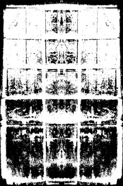 Siyah ve Beyaz Sorunlu Grunge Vektör Kaplama Şablonu. Koyu renkli eskimiş doku. Kirli Yaratıcı Tasarım Arkaplan Elementi