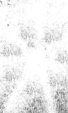 Grunge üst üste biniyor. Soyut siyah-beyaz vektör arkaplanı. Çatlak, leke ve noktalarda kirli desenli tek renkli klasik yüzey. Karanlık korku tarzında eski bir duvar.