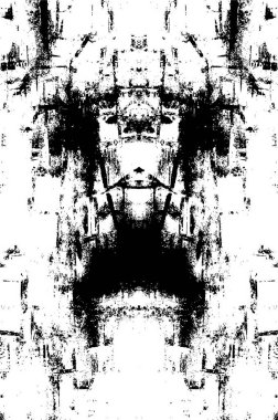 Siyah beyaz posterler için hasarlı arkaplan. soyut çizim 