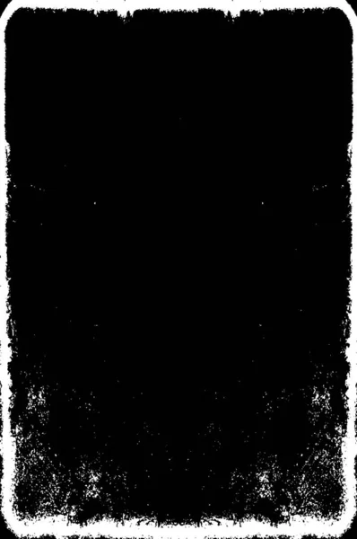Zwart Wit Distress Grunge Vector Overlay Sjabloon Dark Paint Weathered — Stockvector