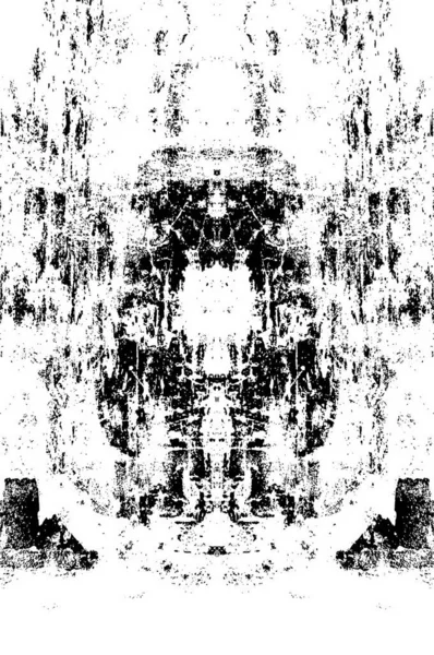 Kreative Abstrakte Schwarz Weiß Muster Symmetrisches Monochromes Plakatdesign — Stockvektor